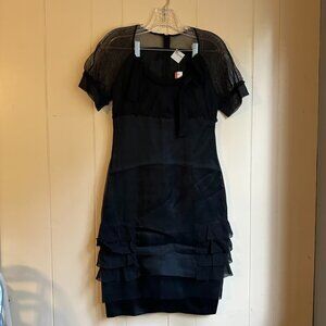 RED Valentino Black 100% Silk dress